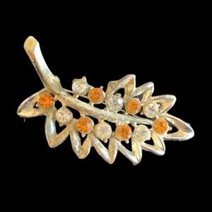 Vintage/Antique Silver and Orange Crystals